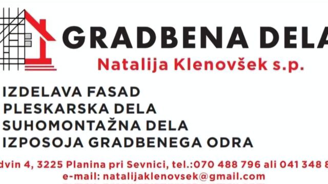 GRADBENA DELA NATALIJA KLENOVŠEK S.P.